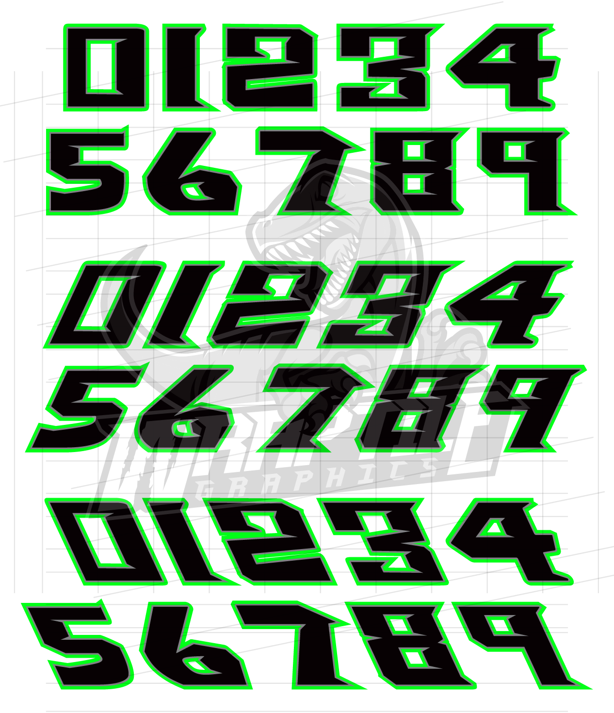 Racing Vector Font
