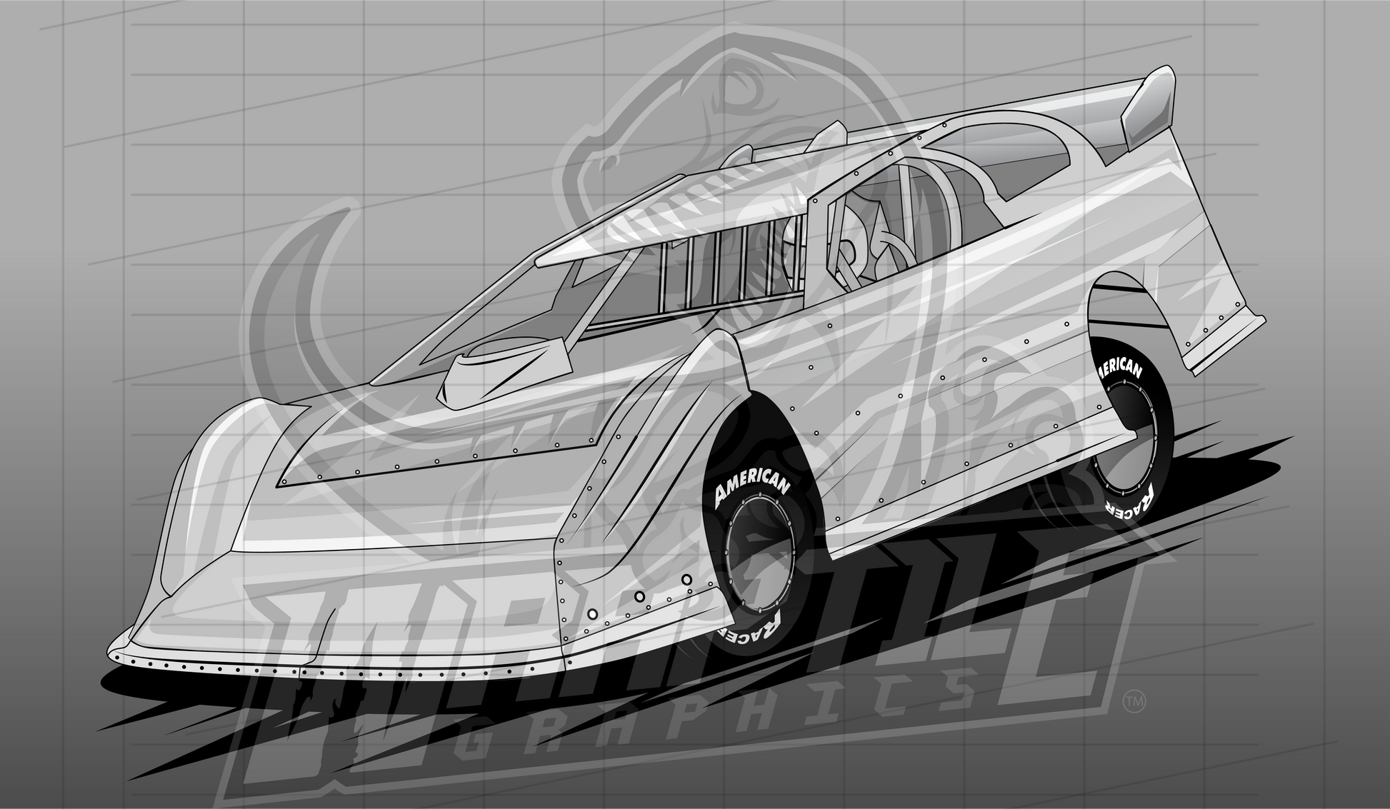 Vector Racing Graphic Template