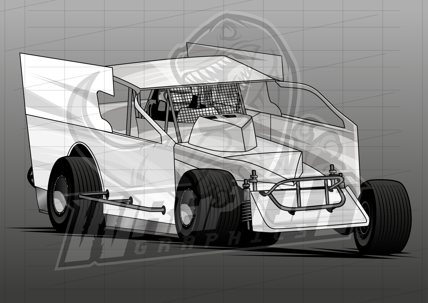Vector Racing Graphic Template