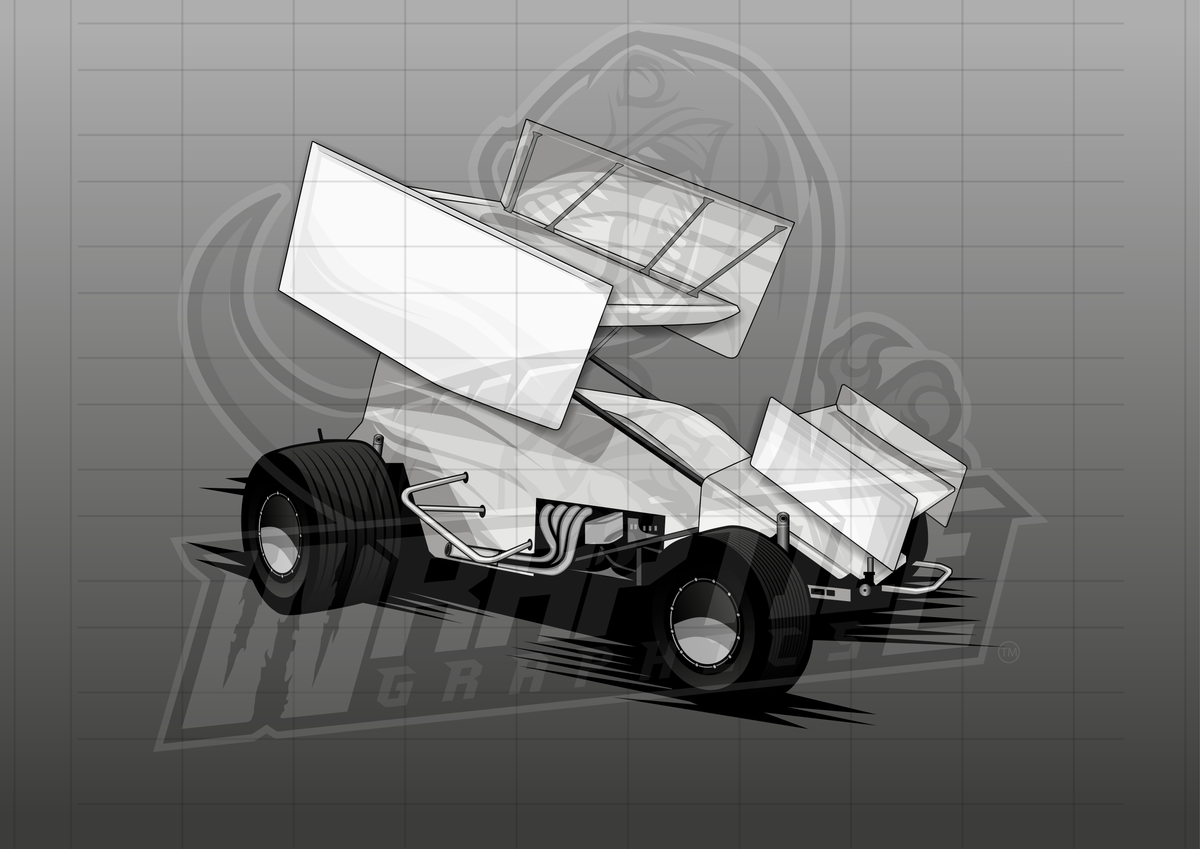 Sprint Car Illustration 2 Wraptile Shop