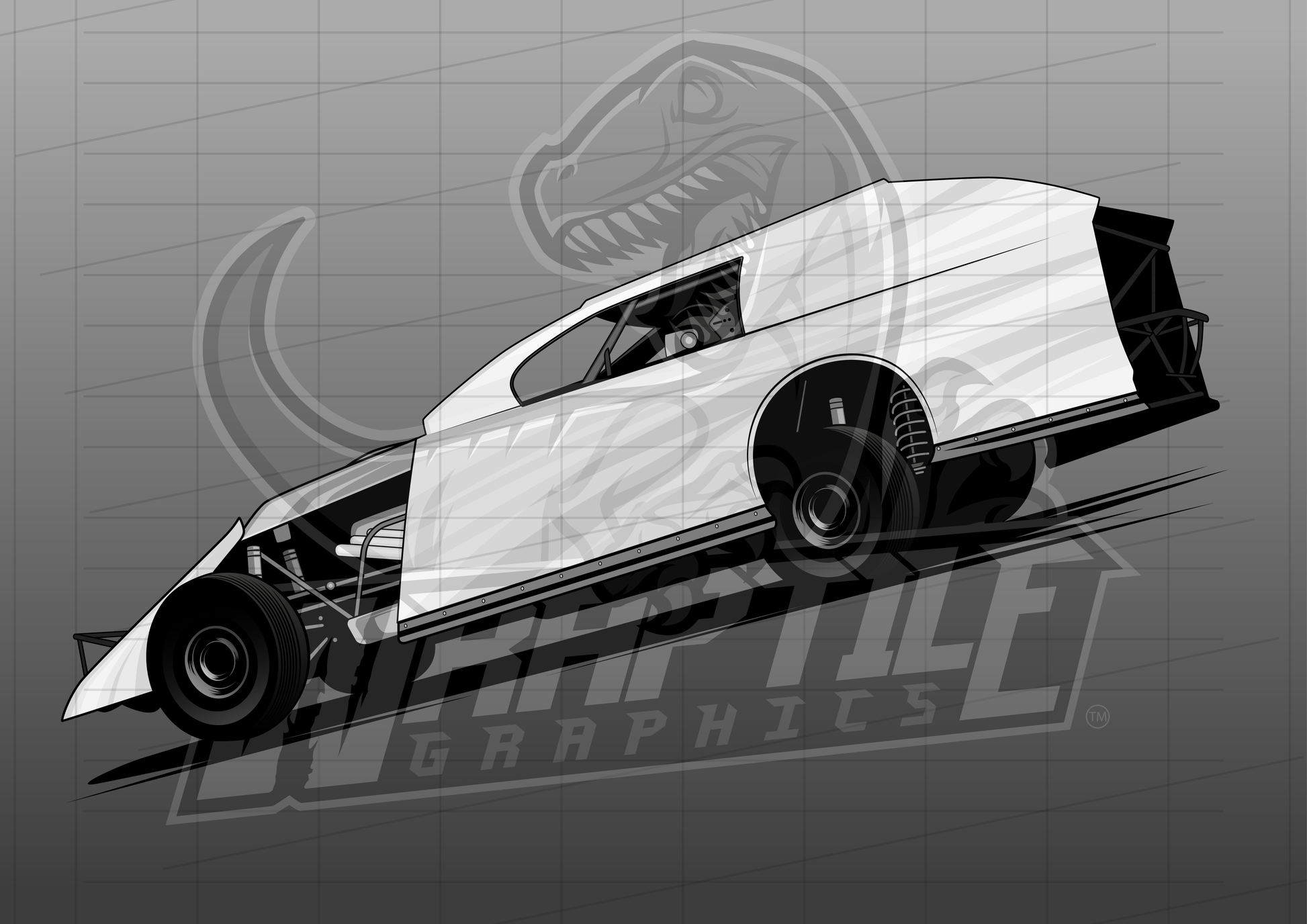Vector Racing Graphic Template