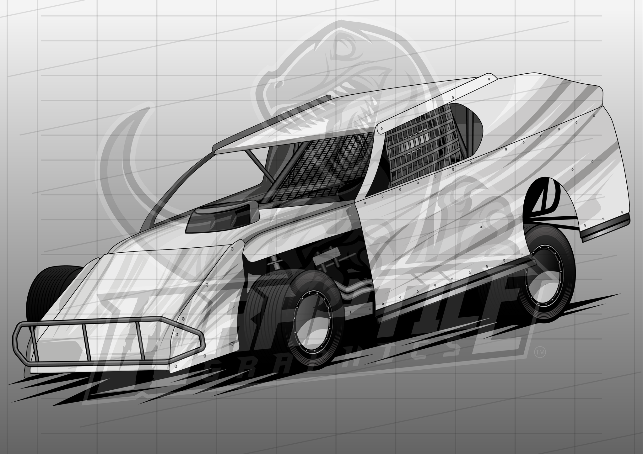 Modified Race Car Clipart
