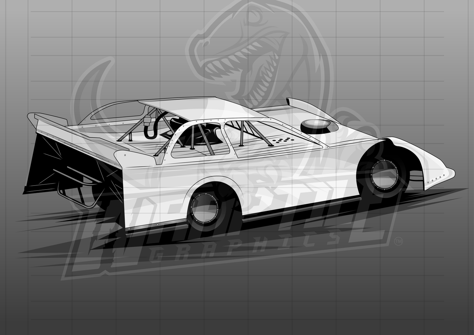 Dirt Late Model Illustration 2 Wraptile Shop