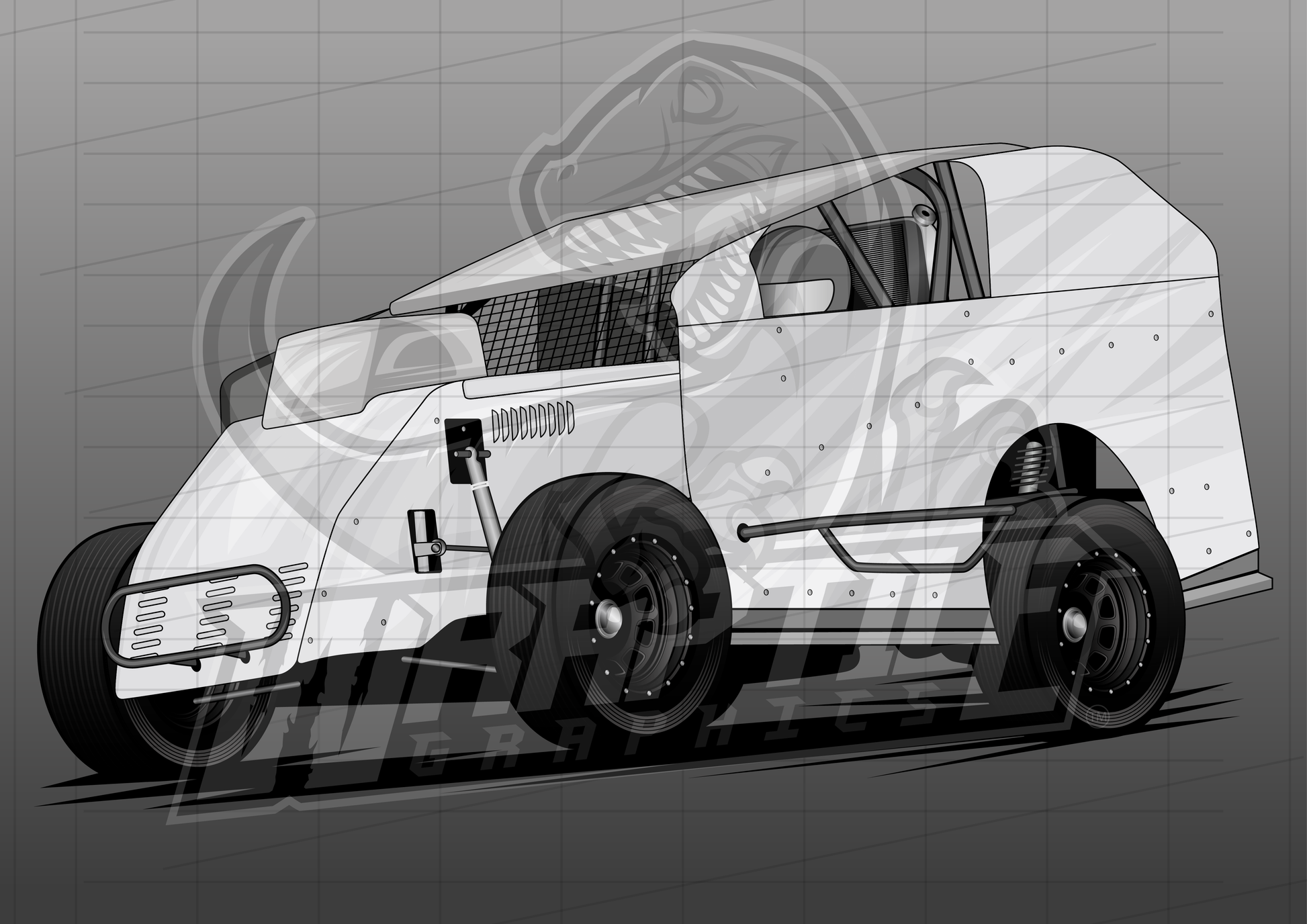 Vector Racing Graphic Template