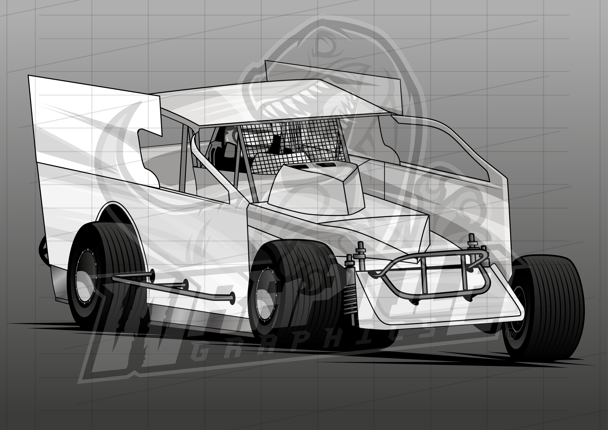 Vector Racing Graphic Template