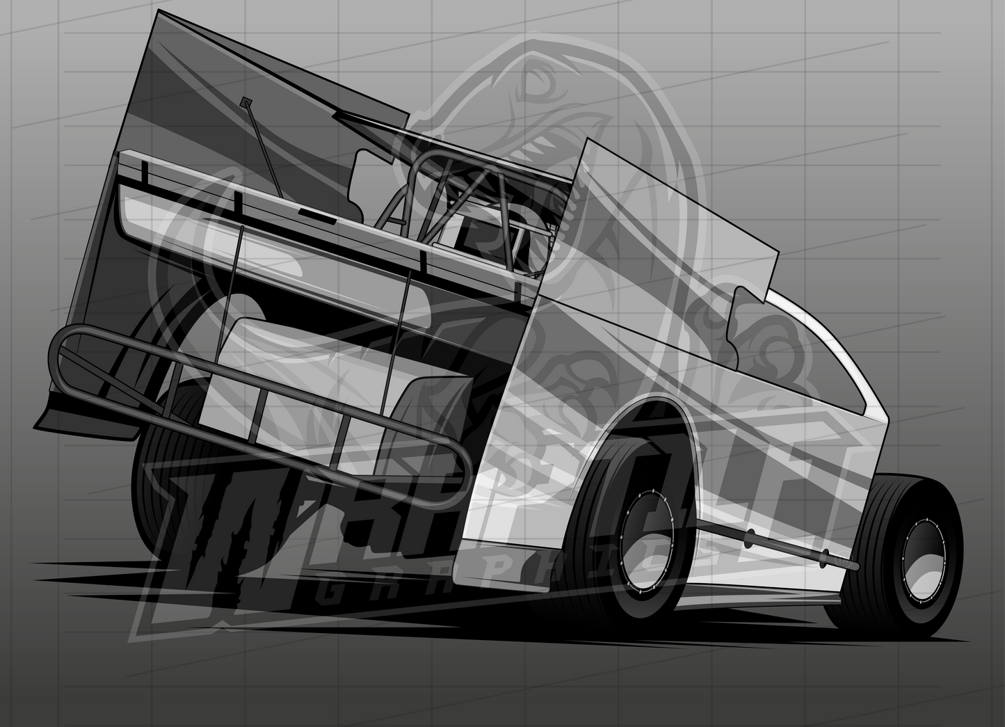 Vector Racing Graphic Template