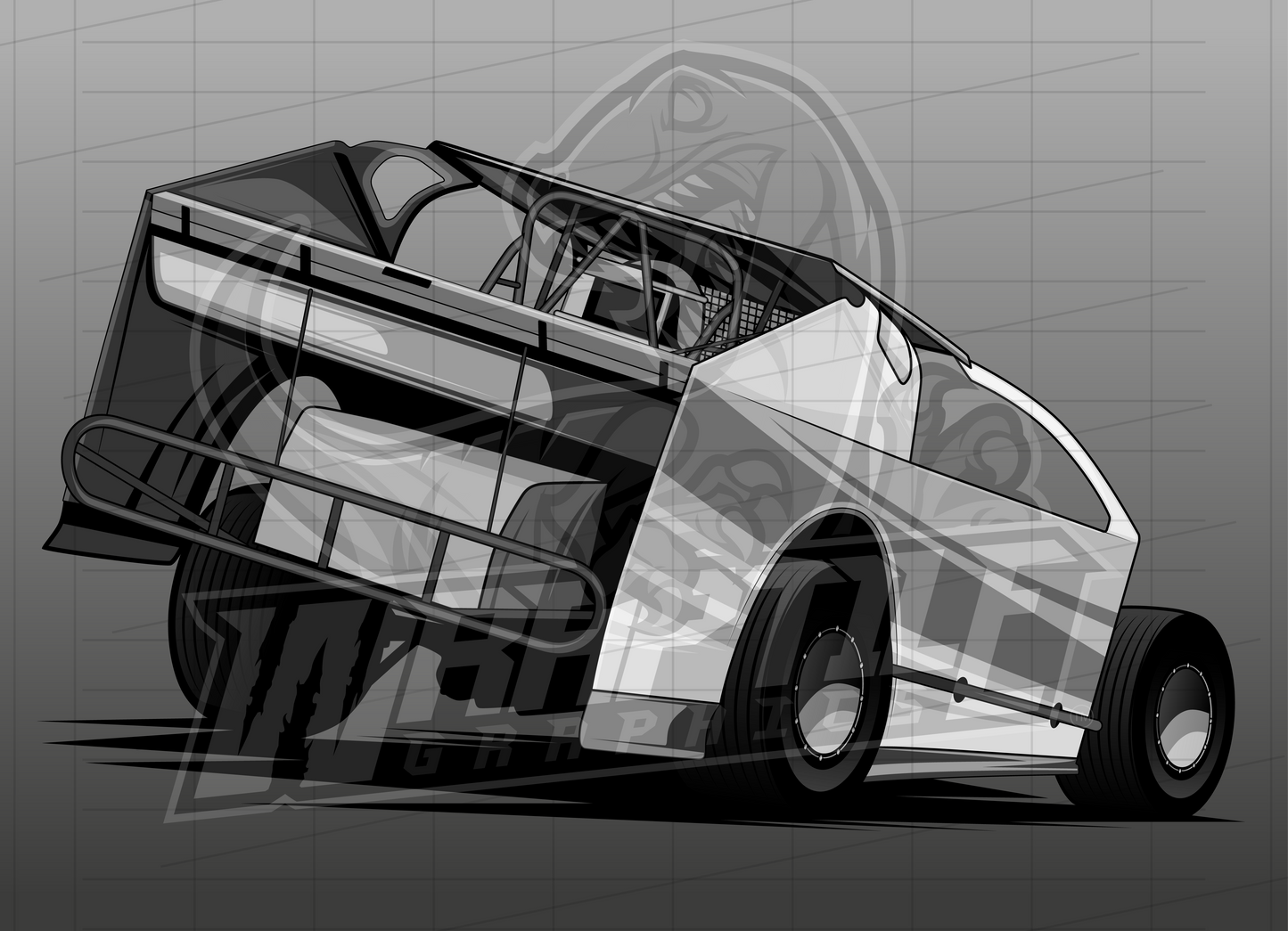 Vector Racing Graphic Template