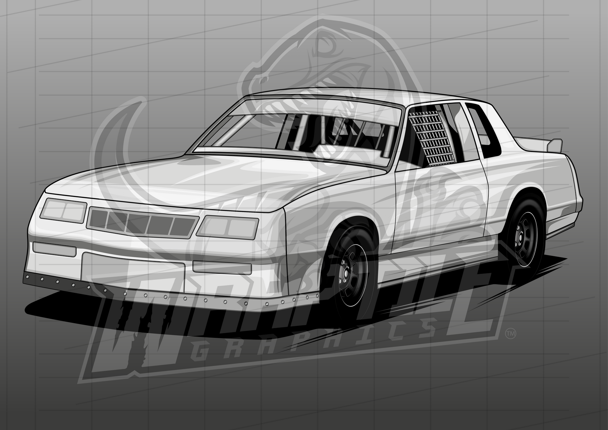 Vector Racing Graphic Template