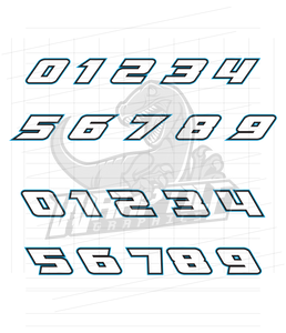Racing Fonts Number Collection 4 – Wraptile Shop