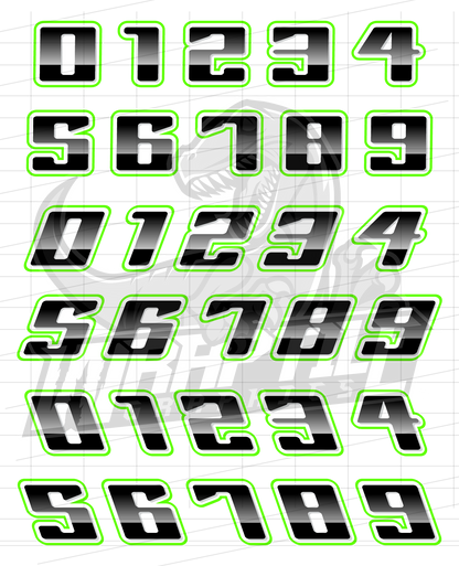 Racing Number Font