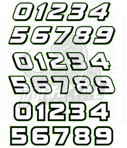 Racing Number Font